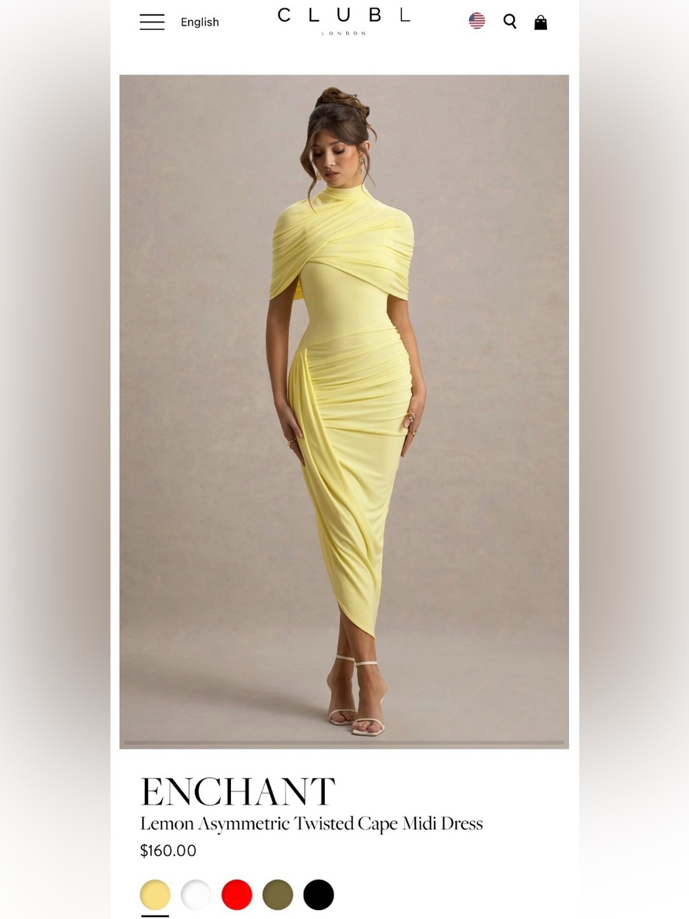Club London - Yellow Midi Dress - BRAND NEW WITH TAGS